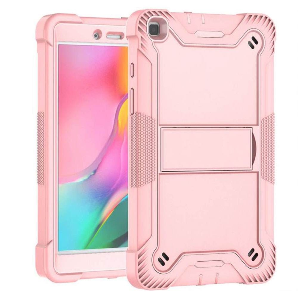 Shockproof Durable Heavy Duty Hybrid Kickstand Tablet Case for Galaxy Tab A7 Lite (2021) (Rose GOLD)
