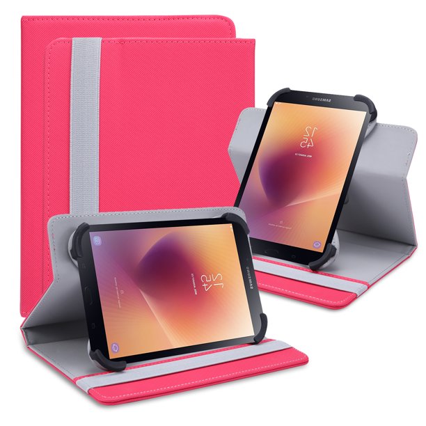 Universal Protective LEATHER Cover Case for Universal 7 Inch Tablets (Pink)