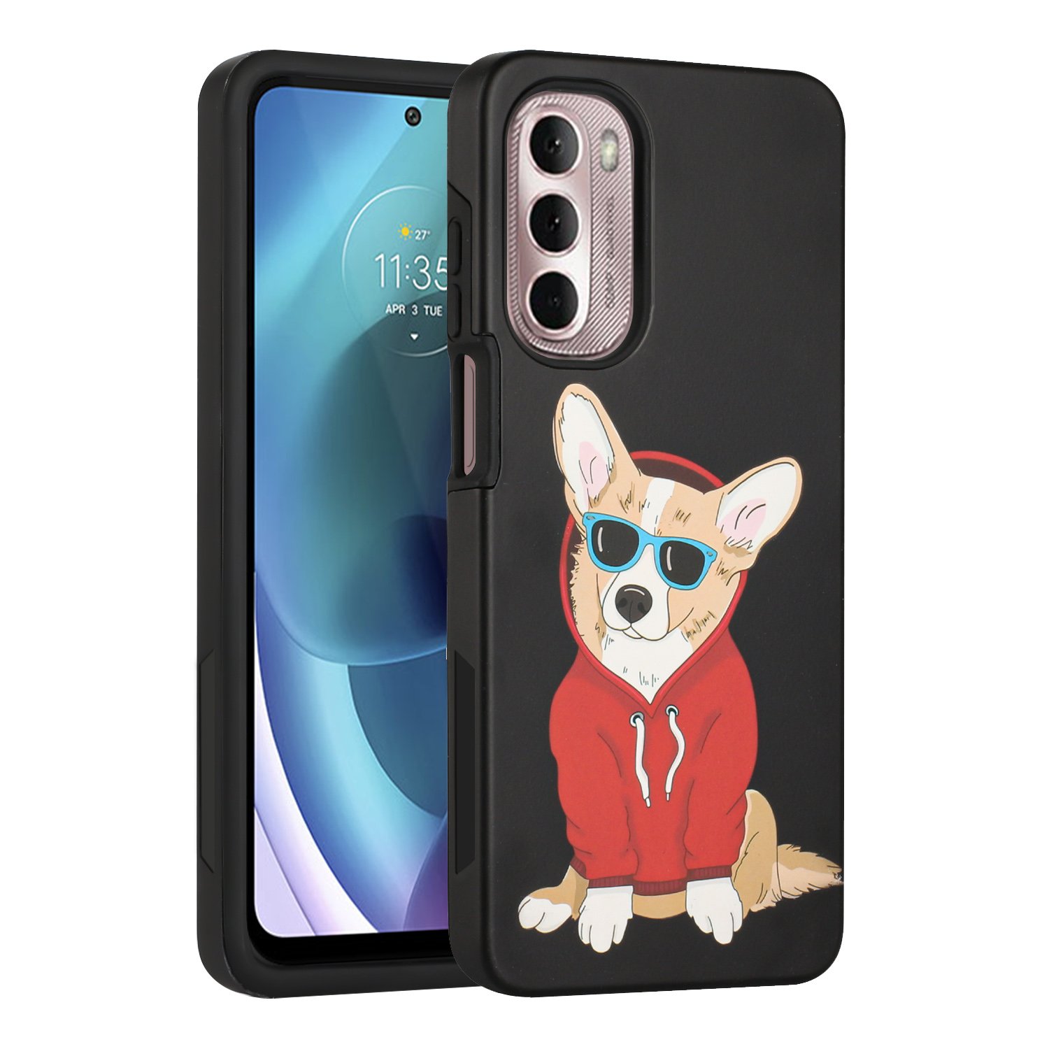 Glossy Dual Layer Armor Case for Motorola G Stylus 5G/4G 2022 - DOG Design Protective Cover
