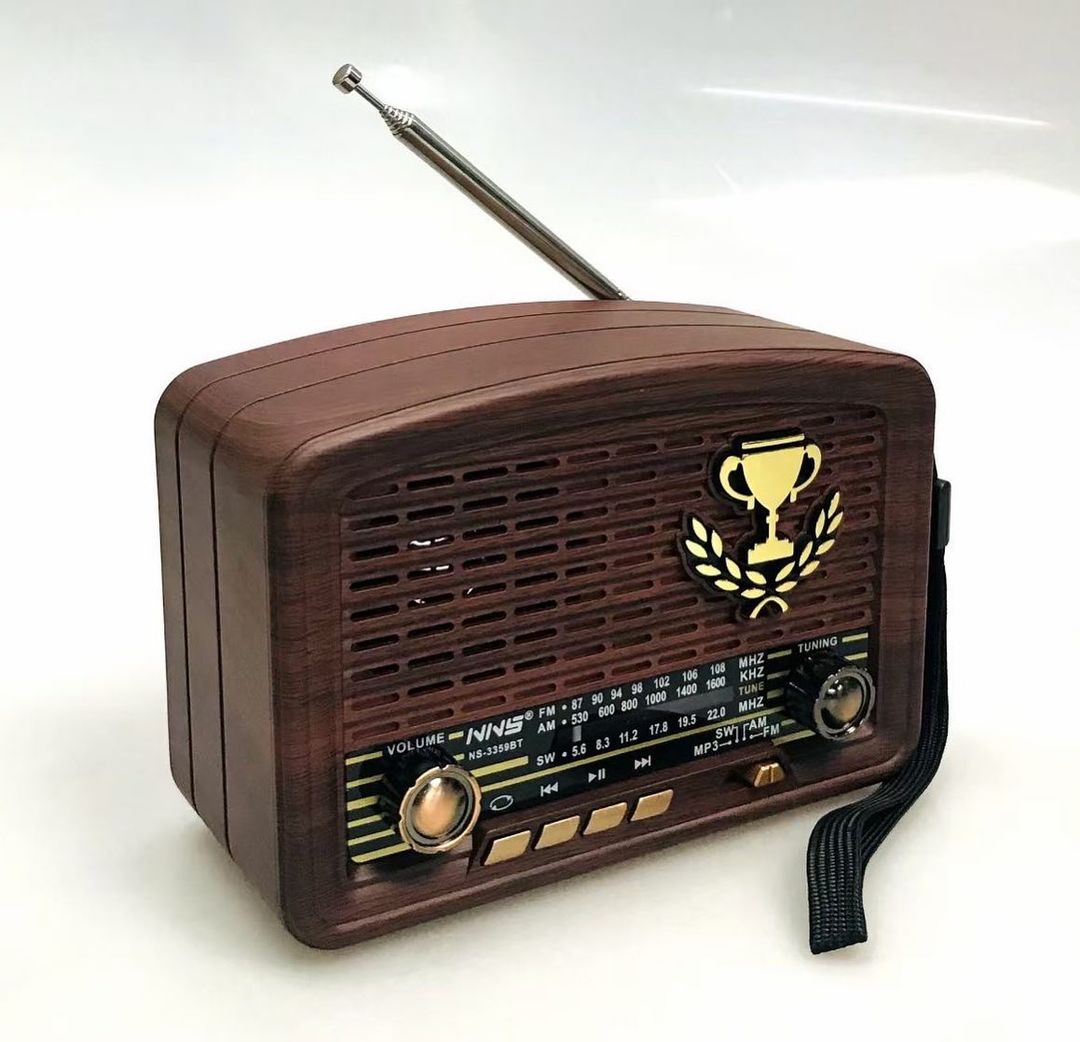 Retro Bluetooth Speaker with AM/FM Radio NS3359BT Dark Brown, VINTAGE Style Multi-Function Audio
