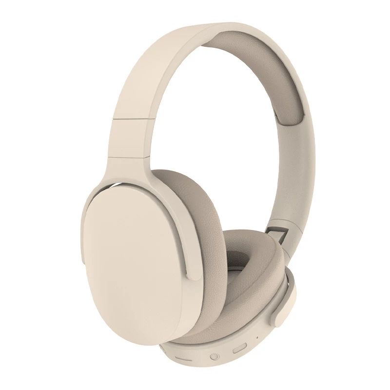 ''Fashion Style Bluetooth Wireless Foldable Headset with Built in Mic, FM Radio P2961 (Beige)''