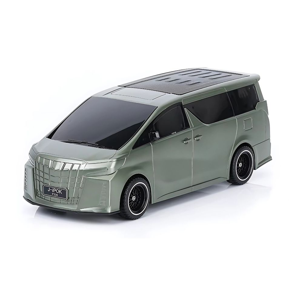SOLAR-Powered Mini Van Bluetooth Speaker Portable Wireless Sound System for Outdoors Green P339