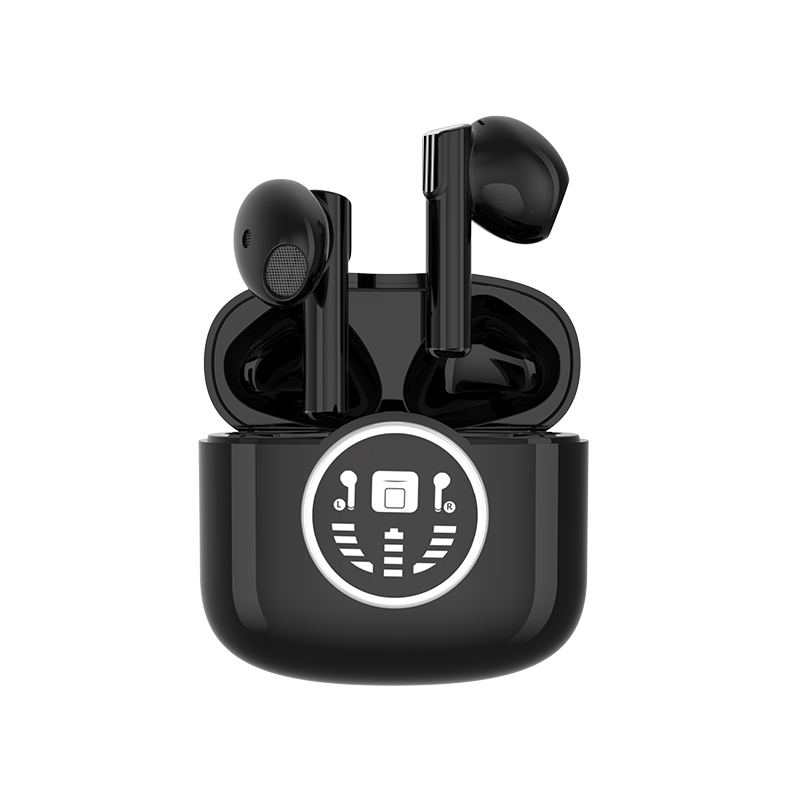 TWS Air Style Bluetooth Wireless Earbuds Earphone With BATTERY Display (Black)