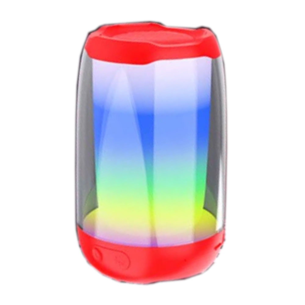 Wireless Portable Bluetooth Speaker With LED Lights PULSE4 MINI for Bluetooth Device (Red)
