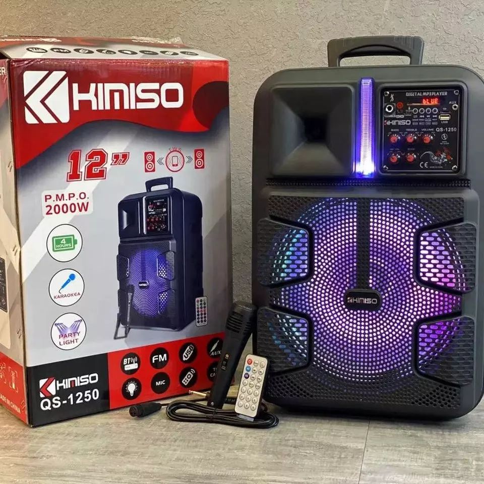 Large RGB Lights Wireless Bluetooth SPEAKER with Microphone and Remote QS-4000