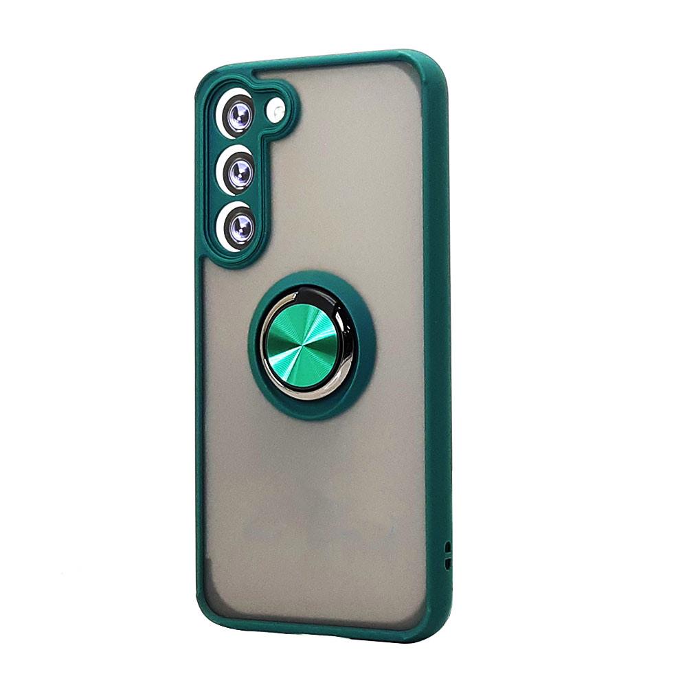 Tuff Slim Armor Ring Stand Case for Samsung Galaxy S25 Plus 5G - Green Protective Phone Cover