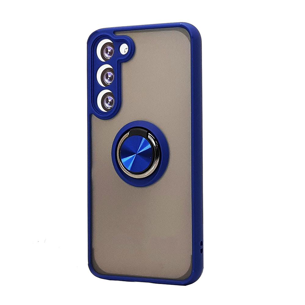 Tuff Slim Armor Hybrid Ring Stand Case for Samsung S25 Plus 5G Navy Blue Heavy Duty Protection