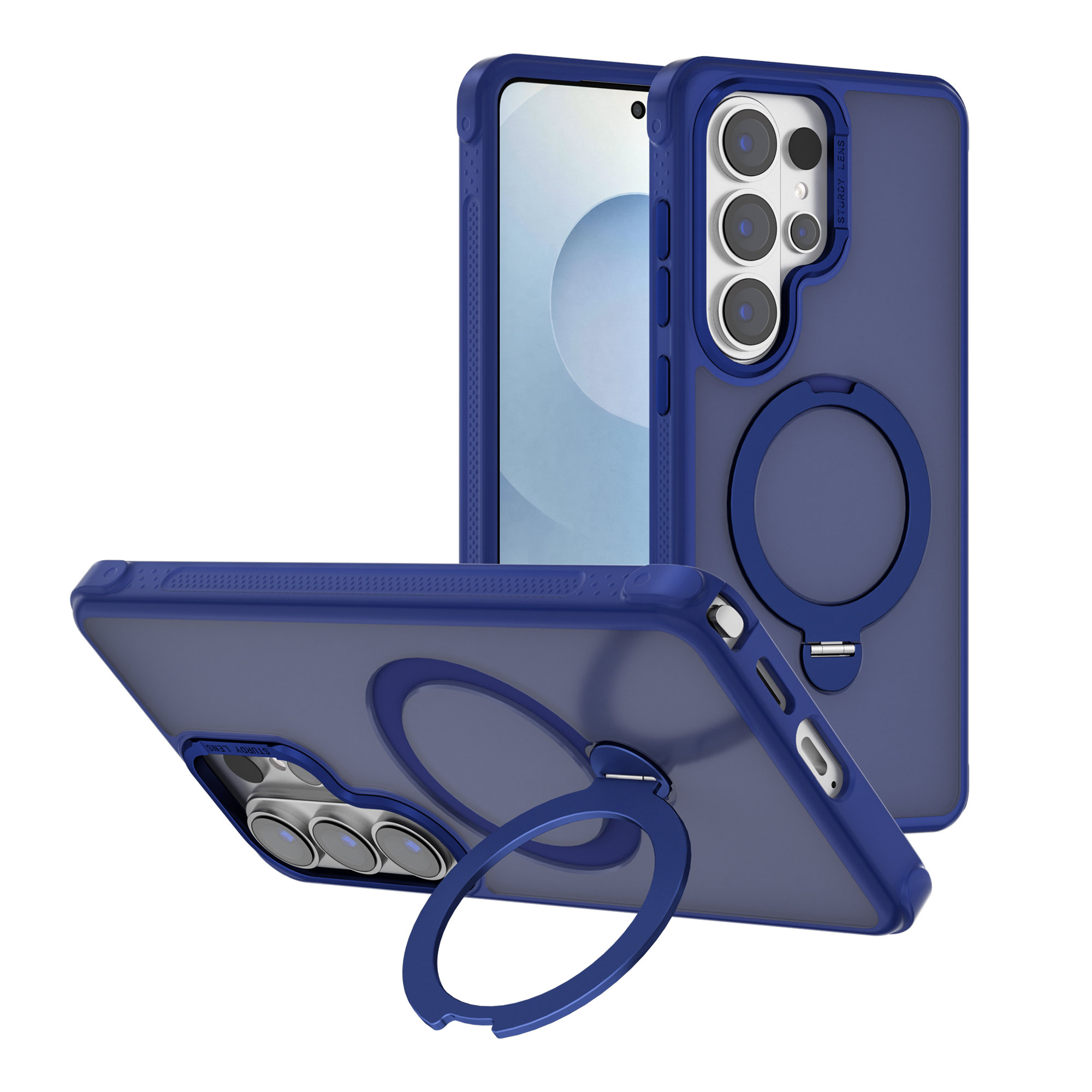 Translucent Matte MagSafe Kickstand Case for Samsung Galaxy S26 Ultra in Blue