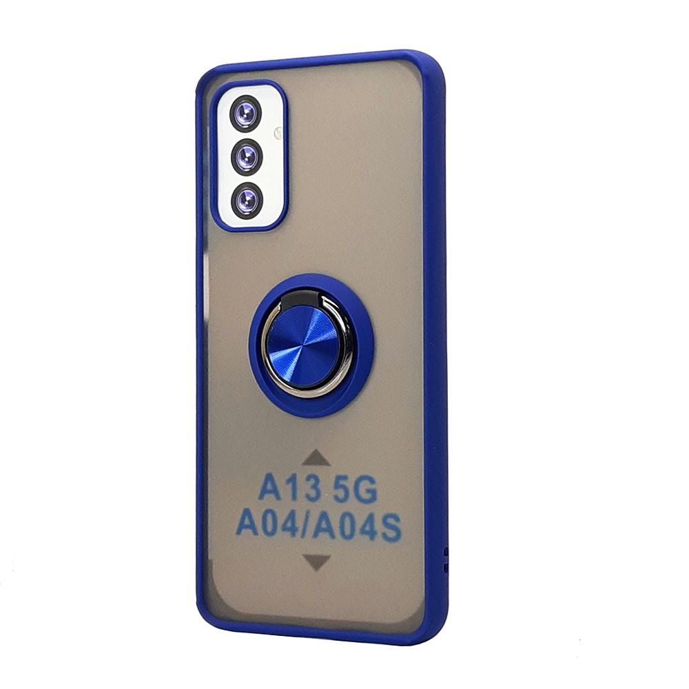 Tuff Slim Armor Hybrid RING Stand Case for Samsung Galaxy A04 (Blue)