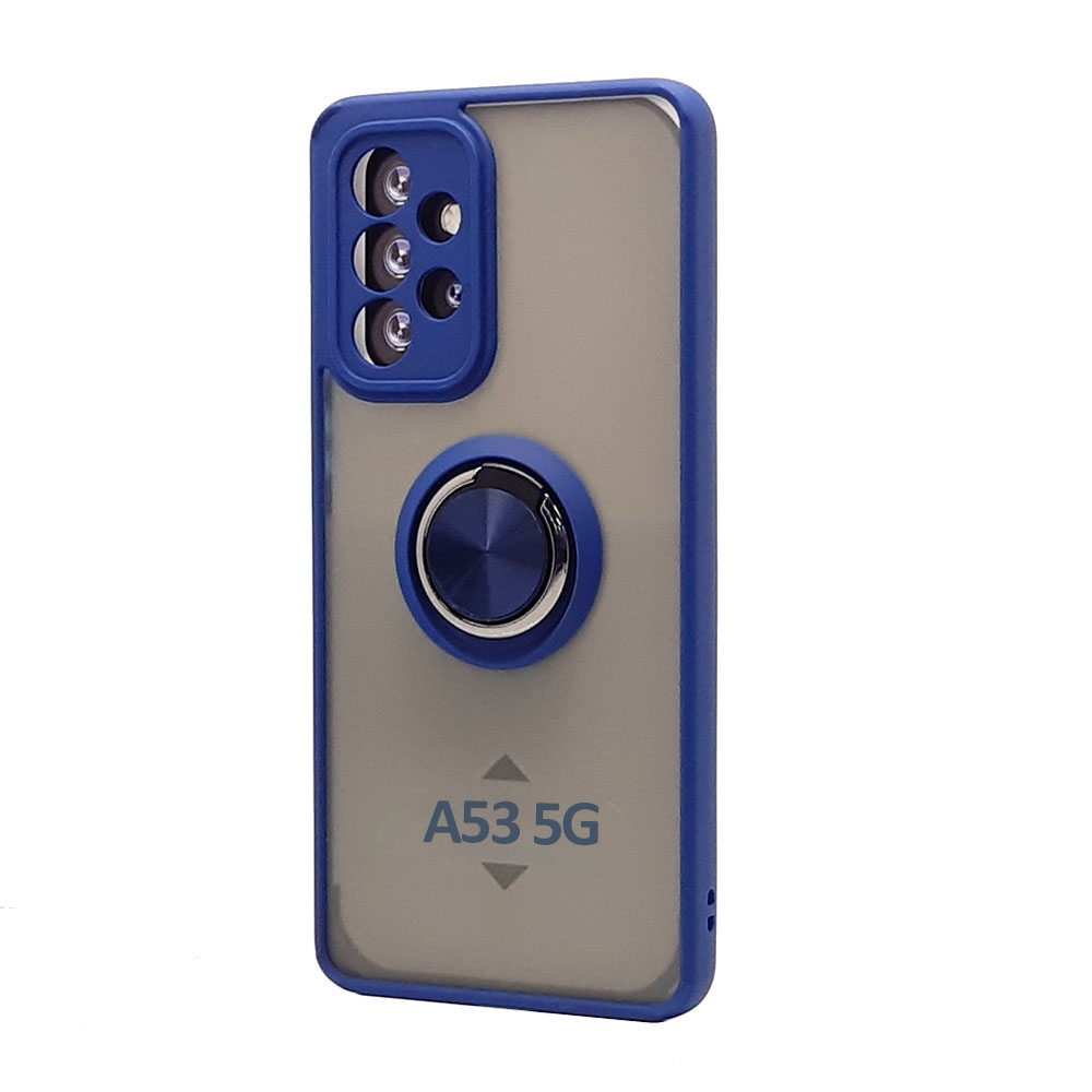 Tuff Slim Armor Hybrid RING Stand Case for Samsung Galaxy A53 5G (Navy Blue)