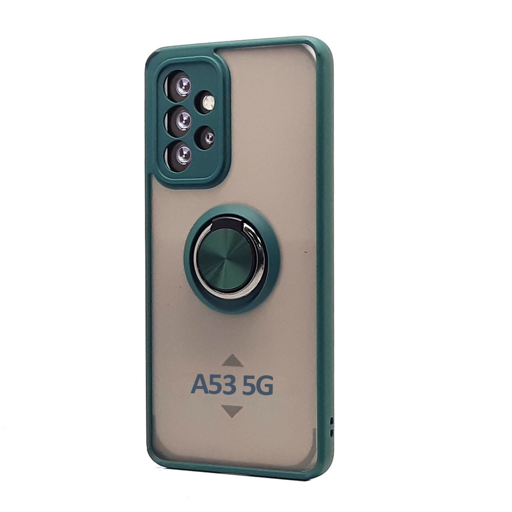 Tuff Slim Armor Hybrid RING Stand Case for Samsung Galaxy A53 5G (Green)