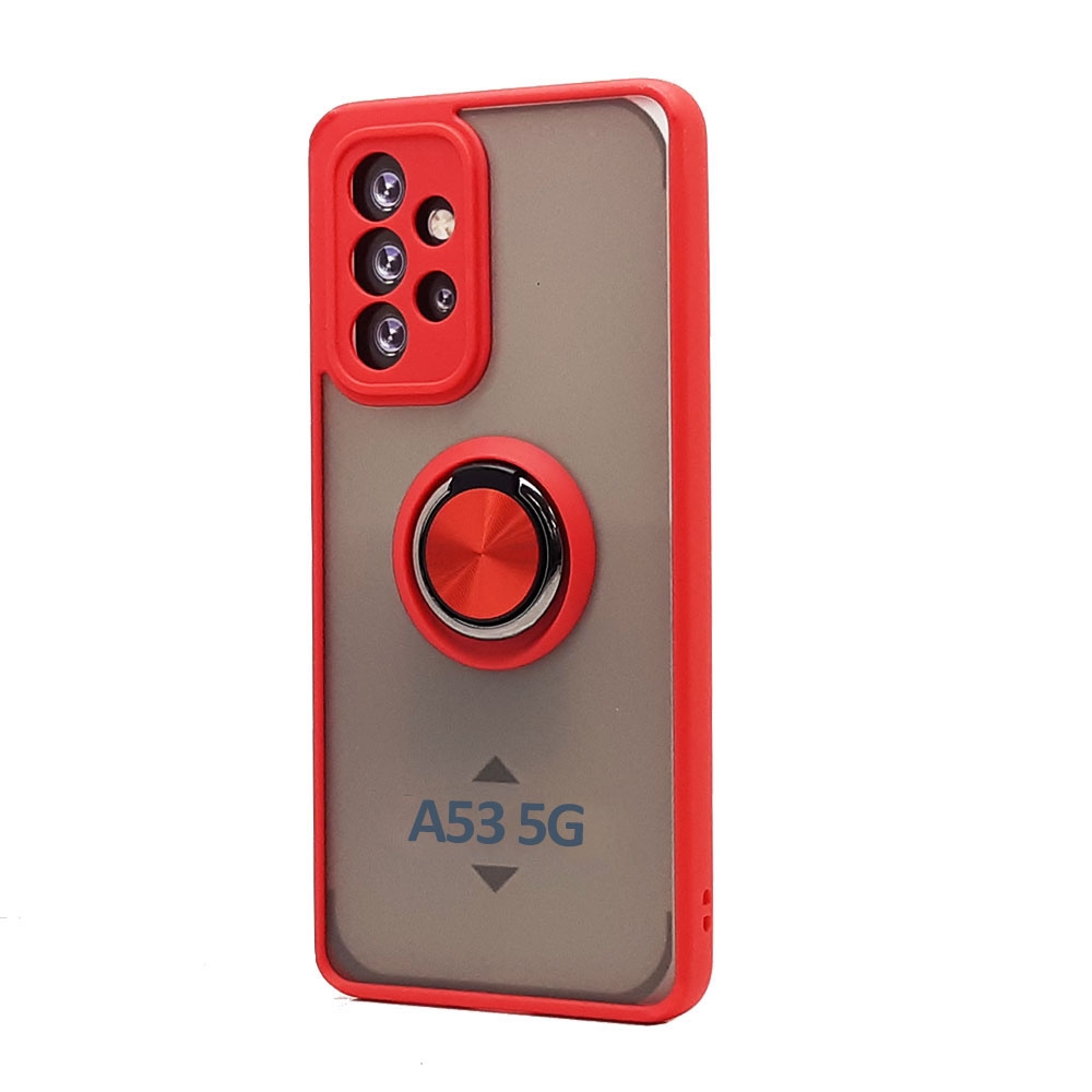Tuff Slim Armor Hybrid RING Stand Case for Samsung Galaxy A53 5G (Red)