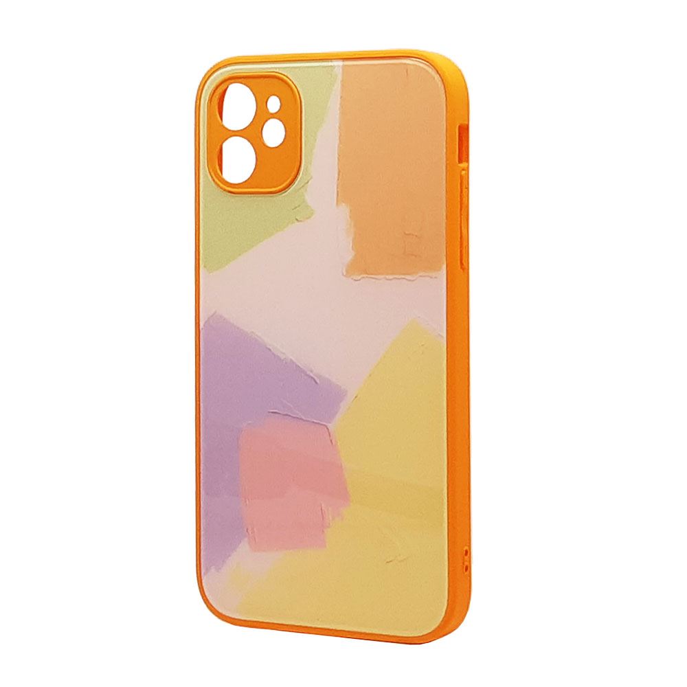 Bumper Edge Abstract Pastel Color TPU Cover Case for iPHONE 11 [6.1] (Orange)