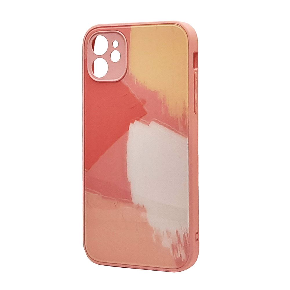 Bumper Edge Abstract Pastel Color TPU Cover Case for iPHONE 11 [6.1] (Pink)