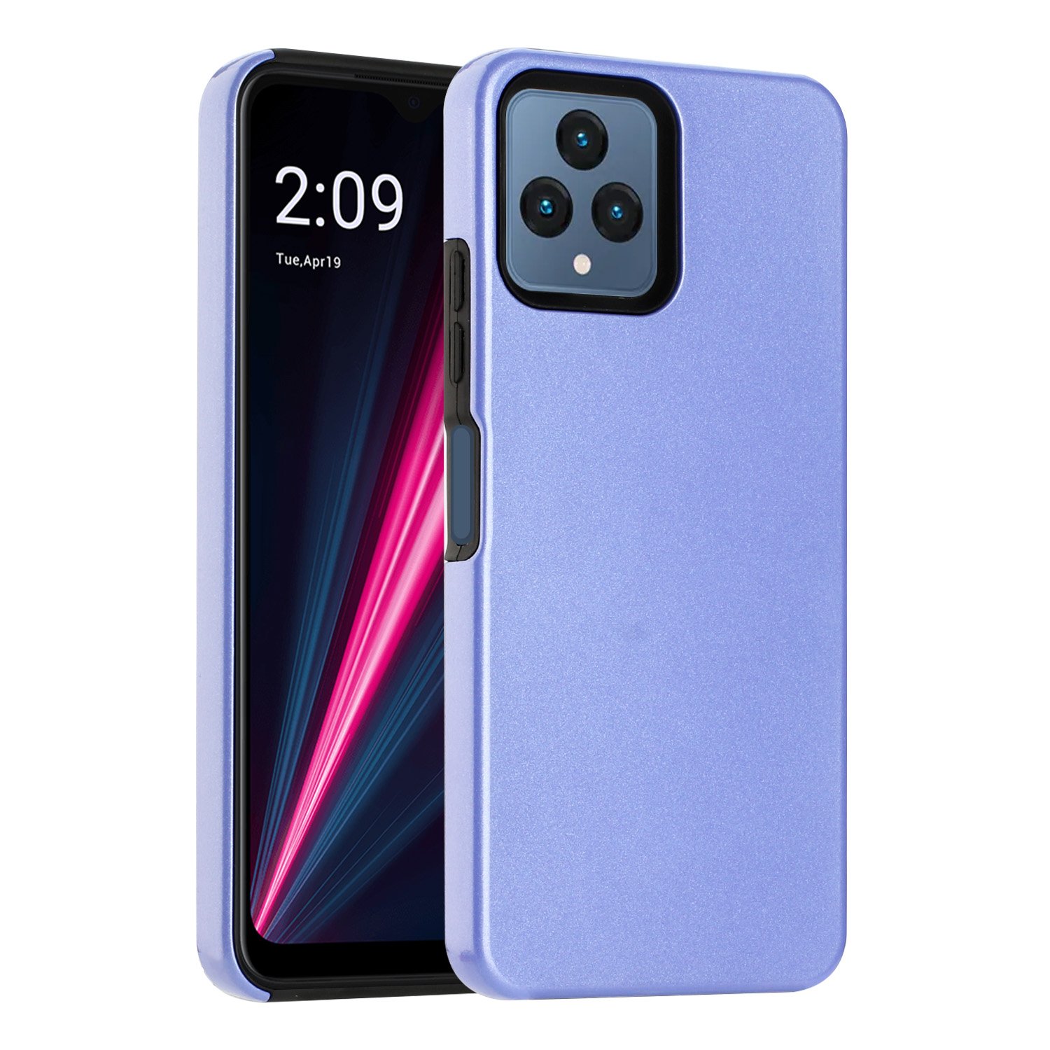 Glossy Dual Layer Armor Case for T-Mobile Revvl 6 5G, Boost Celero 5G 2023 - Purple