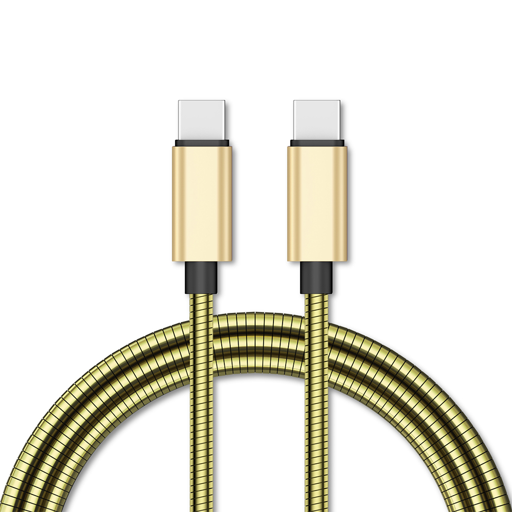 Type-C USB Cable 3.3ft Braided Fast Charging Data Cord 65W Universal Phone Charger Gold
