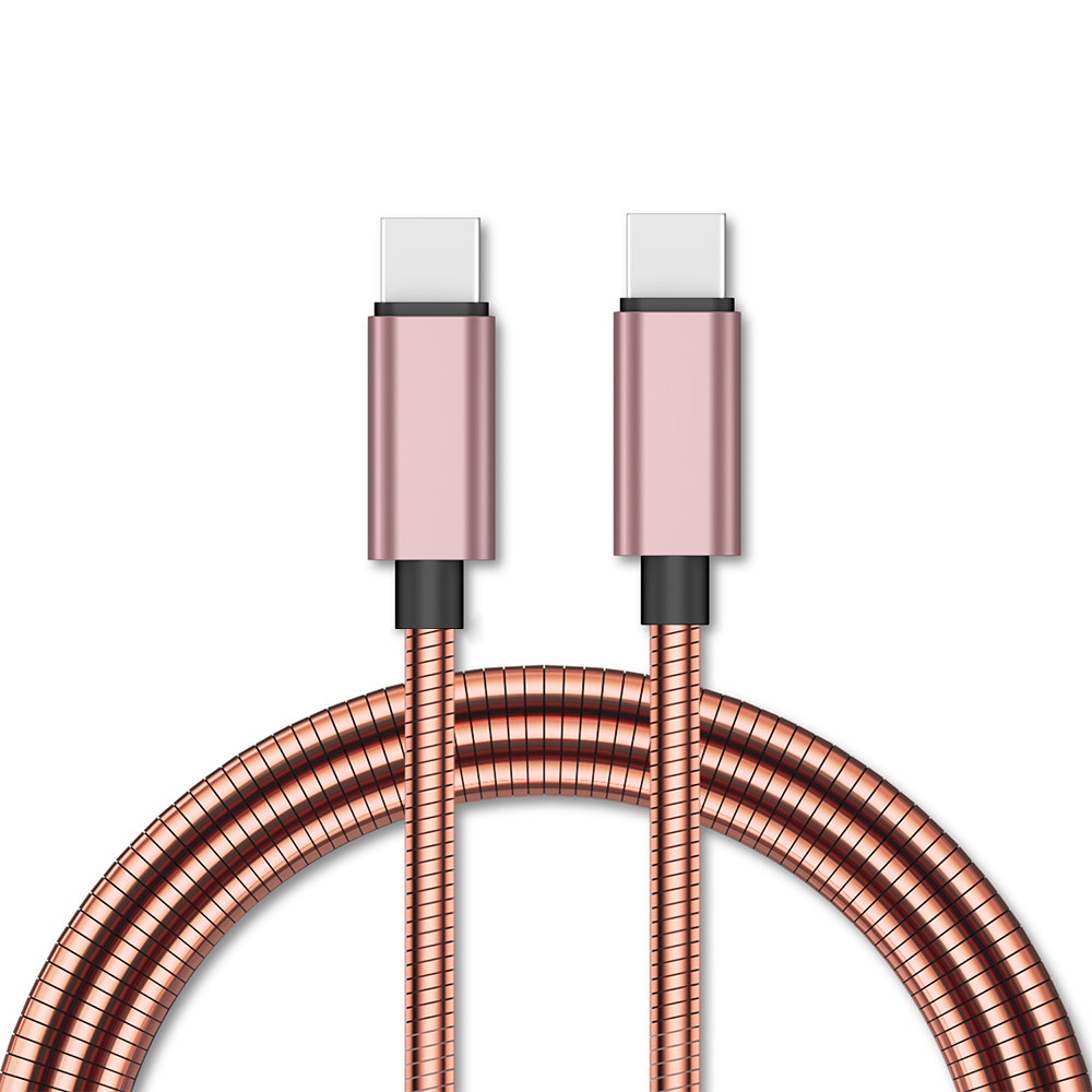 Type-C USB Cable 3.3ft Pink Braided Fast Charging Cord 65W for Phone Tablet Data Transfer