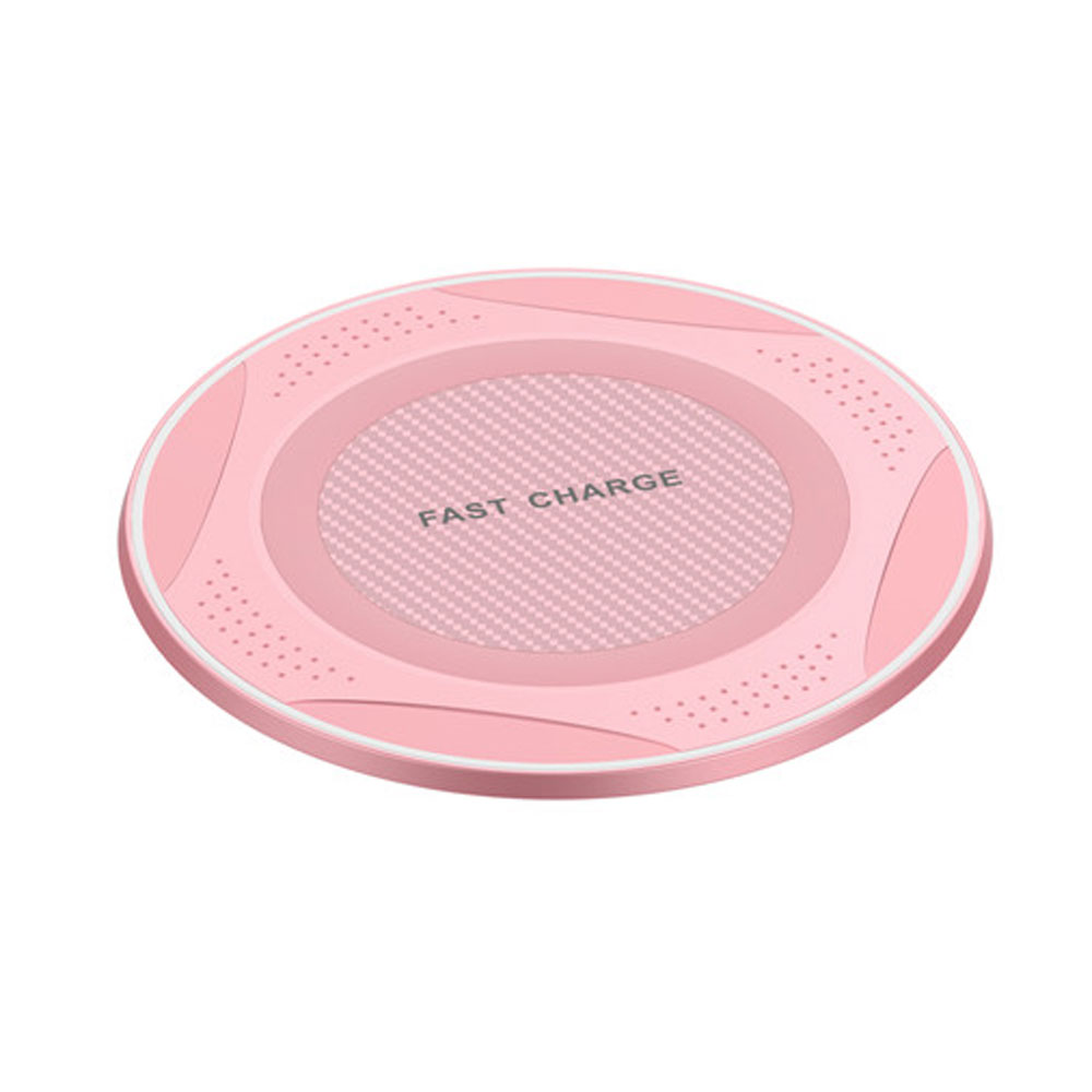 Wireless Charger 10W Max Fast Wireless Charging Pad W0021 (Pink)