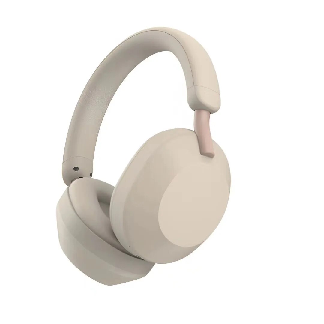 Foldable Bluetooth Headphones with Mic, PLUSH Earcups & FM Radio - Noise Reduction WHXM5 Gold