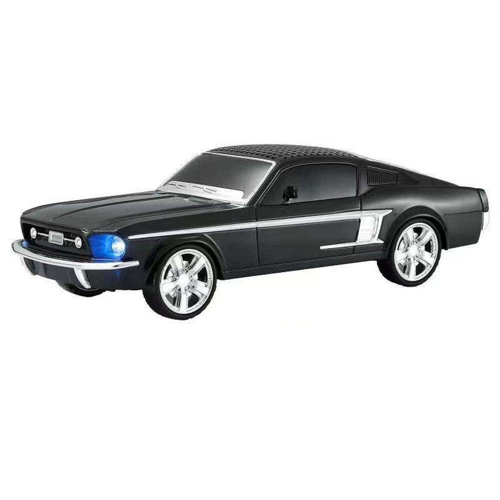 Mustang GT Classic Car Bluetooth SPEAKER: Portable, LED Light, FM Radio, TWS, Handsfree