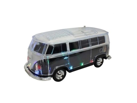 Microbus Mini Bus Design Portable Wireless Bluetooth SPEAKER with LED Light WS267 (Black)