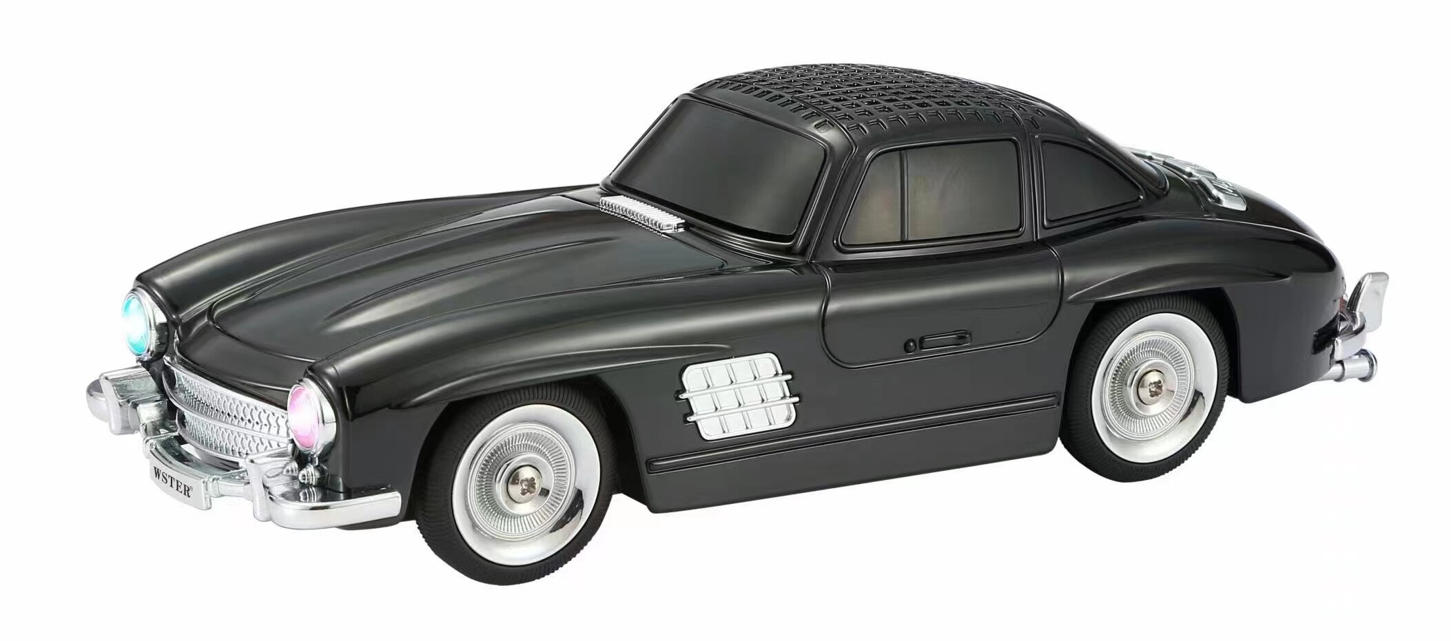 Classic Roadster CAR Bluetooth Speaker: Portable, High-Fidelity Sound & LED Lights (Black)