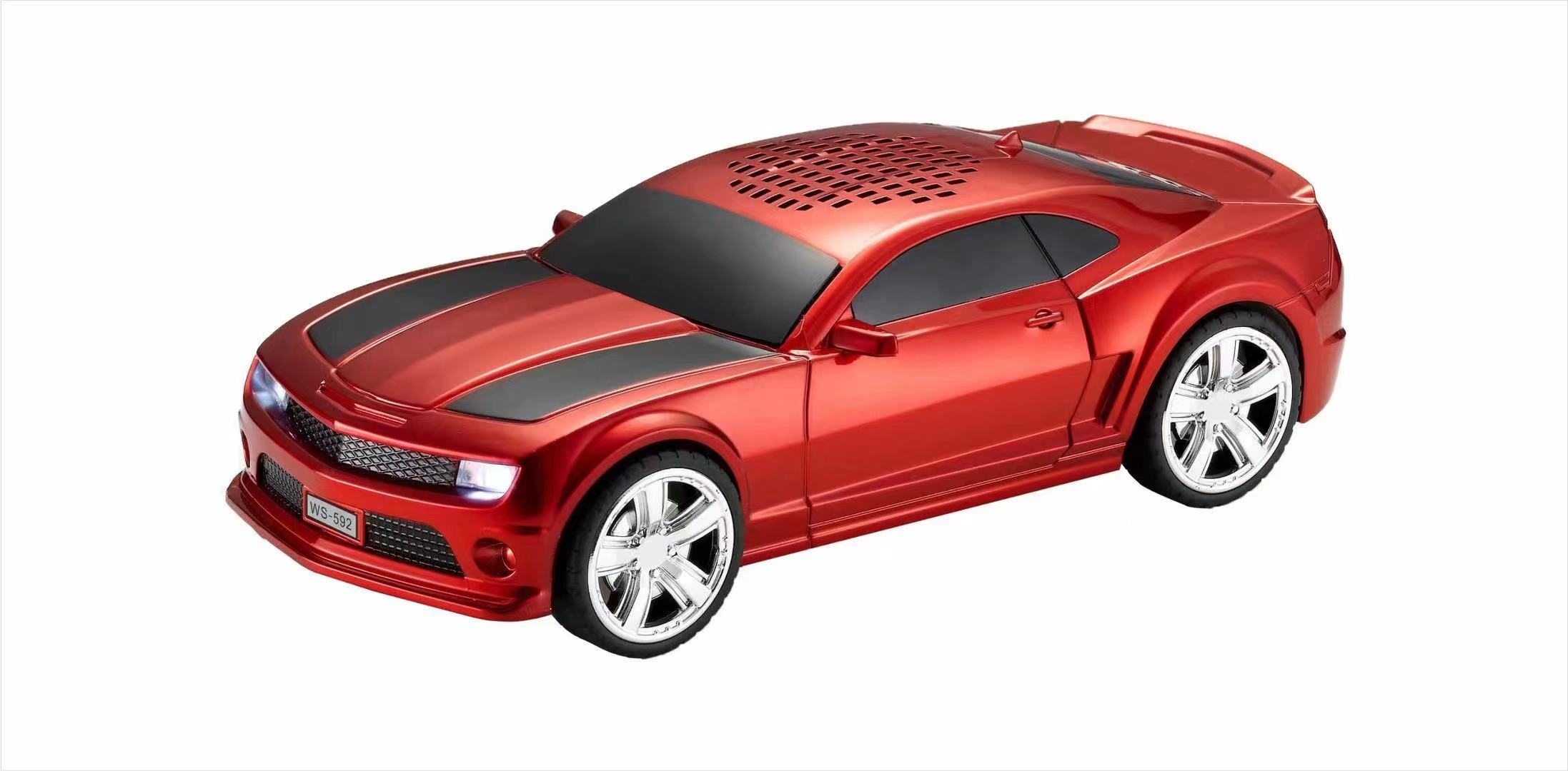American Race Car LED Bluetooth Speaker with Surround Sound for CELL PHONES & Devices - Red WS592