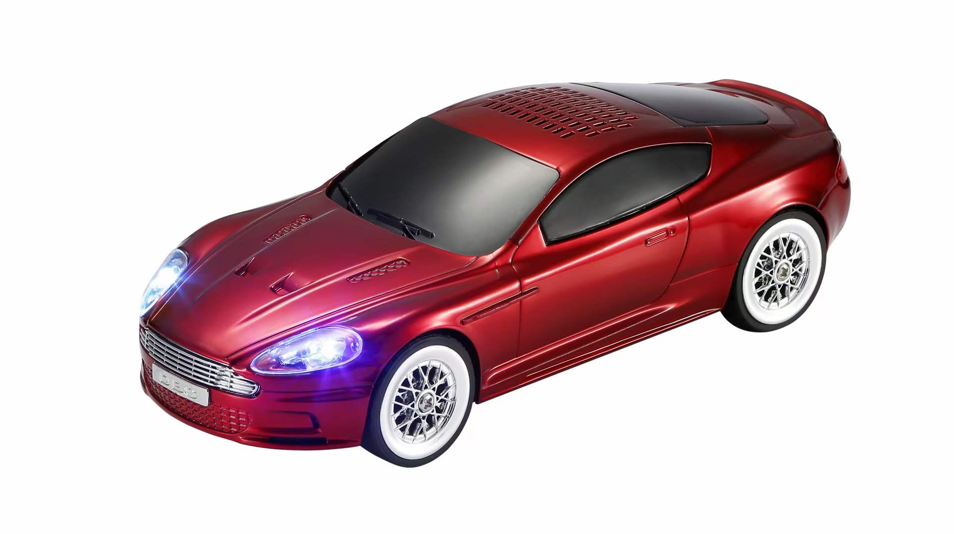 Modern LED Bluetooth SpeaKer: Compact Car Design, Wireless Sound for Cell Phones (Red)