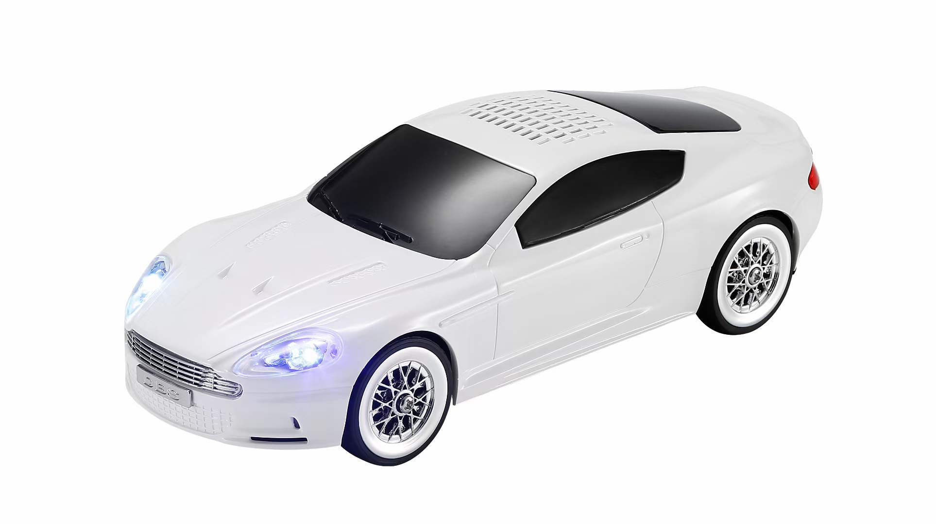 Modern LED Bluetooth Speaker: Compact Car Design for Universal Cell Phones (White)