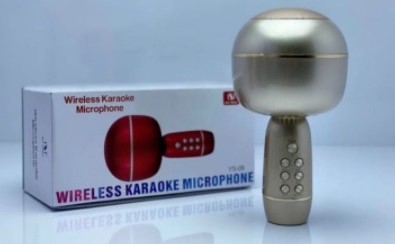 Karaoke Sing MUSIC Microphone Portable Handheld Bluetooth Speaker KTV YS09 (Gold)