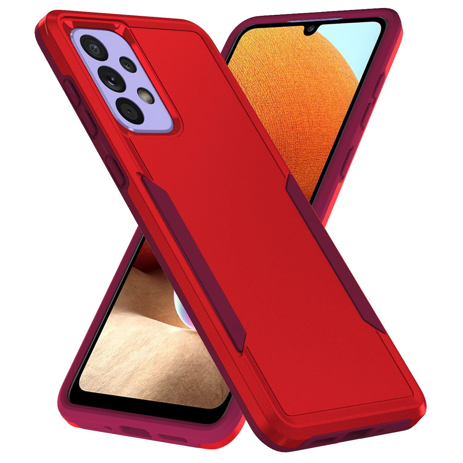 Heavy Duty Strong Armor Hybrid Trailblazer Case Cover for Samsung Galaxy A33 5G (RED)