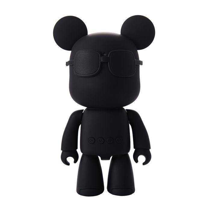 Tiny Robot Bear Cub Cool Sunglasses Portable Wireless Bluetooth Speaker (Black)