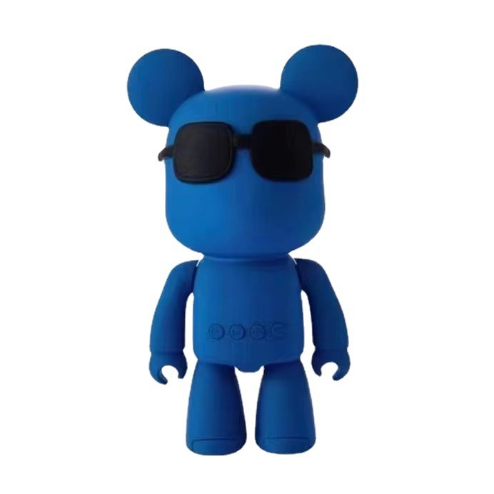 Tiny Robot Bear Cub Cool SUNGLASSES Portable Wireless Bluetooth Speaker (Blue)