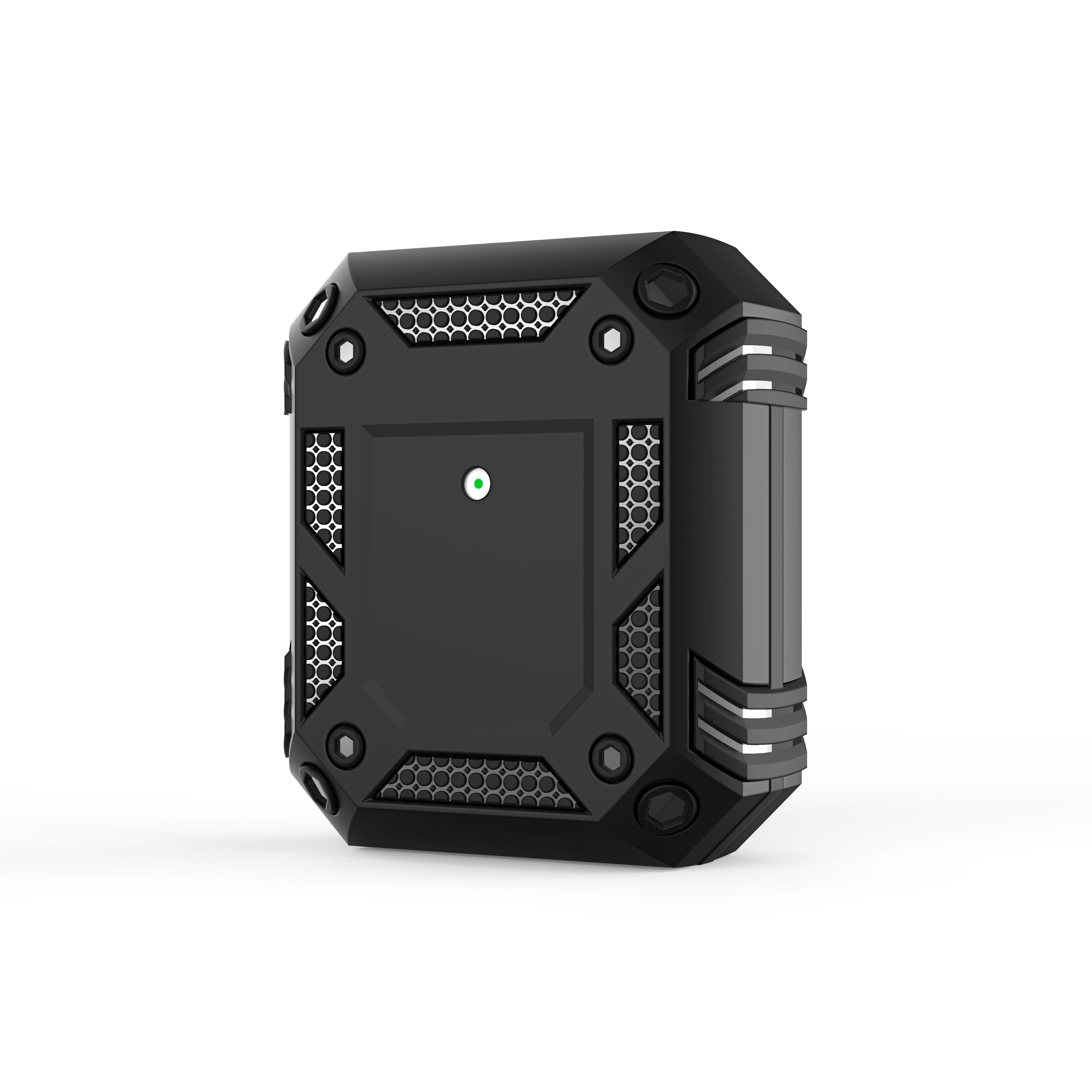 Tech Armor Heavy Duty Hybrid Case with Hook for Apple Airpod 2 / 1 (Black)