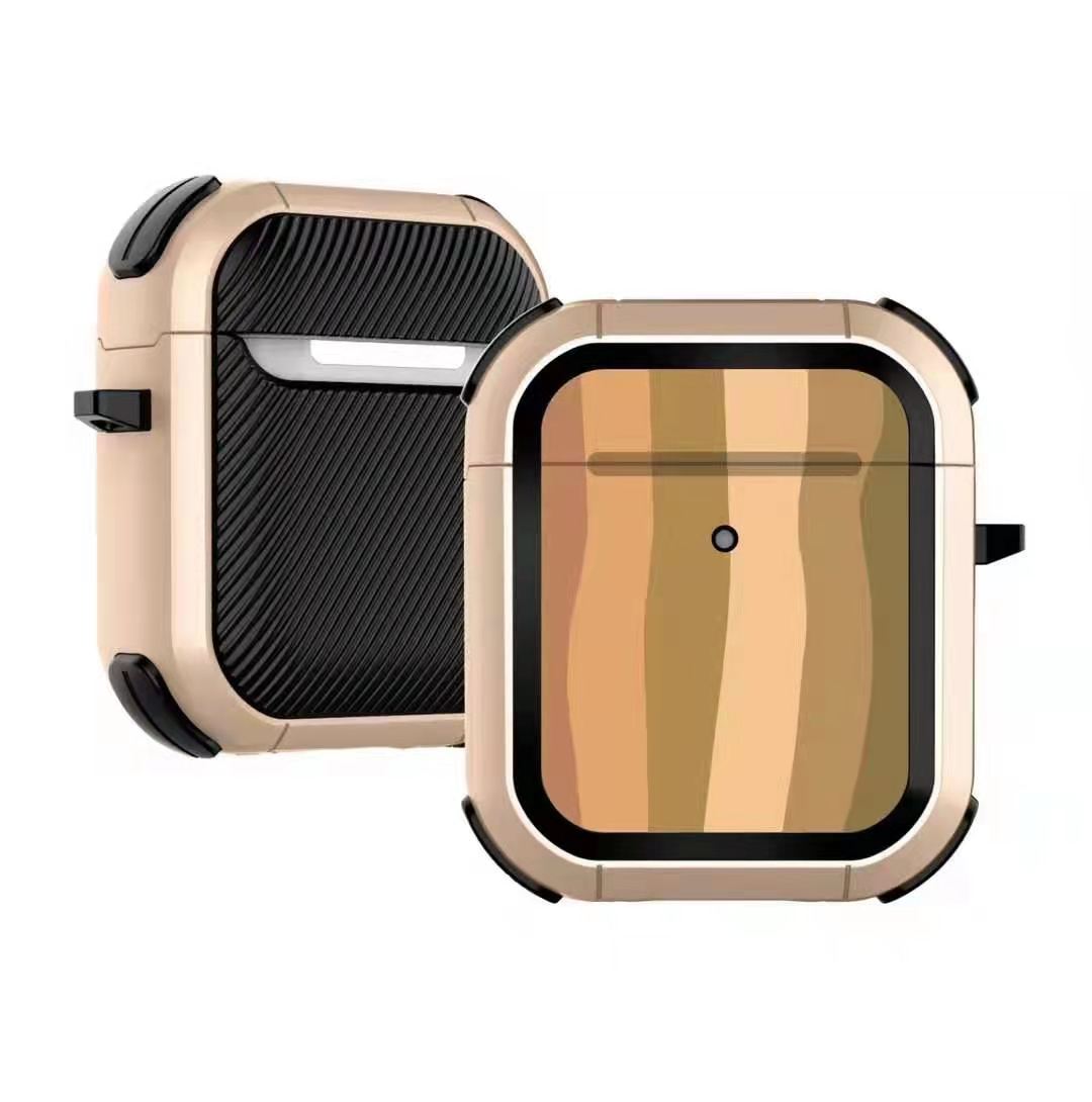 Thunder Strong Armor Heavy Duty Hybrid Case for Apple Airpod (GOLD)