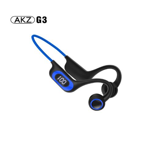 Open Ear Bone Conduction Earhook Design Bluetooth Wireless Headset HEADPHONE AKZ-G3 (Blue)