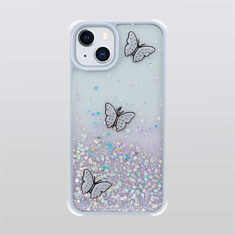 Glitter Jewel Diamond Armor Bumper Case with Camera Lens Protection Cover for Apple iPHONE 13