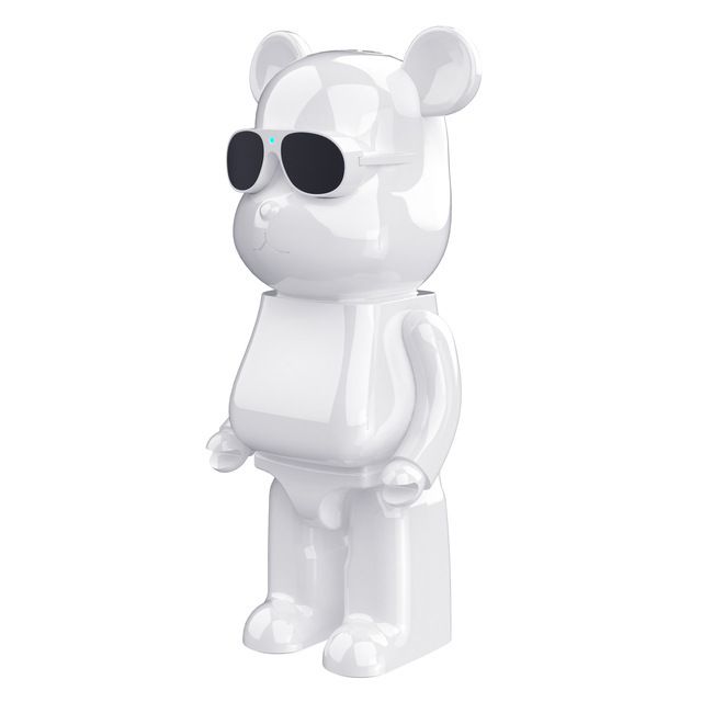Cool SUNGLASSES Robot Bear Body Wireless Bluetooth Speaker B2 (White)