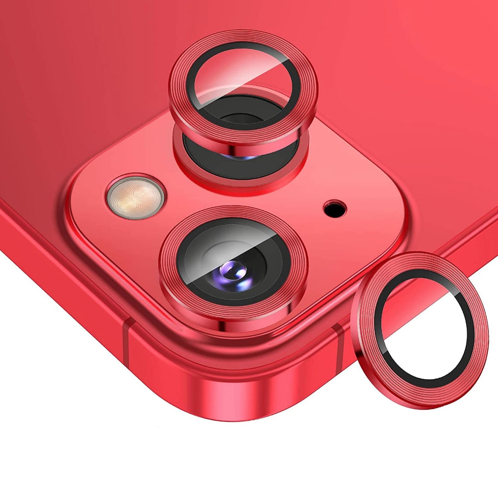 Premium Tempered Glass Camera Lens Protector for iPHONE 14 / 14 Plus (Red)