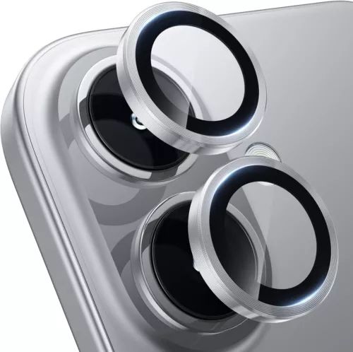 Premium Guard HD Titanium Camera Lens Protector for iPhone 16/16 Plus - White Tempered Glass Shield