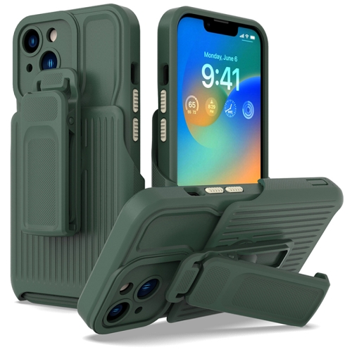 Rugged Shockproof Heavy Duty Armor Case with Clip for iPHONE 14 Pro (Green)