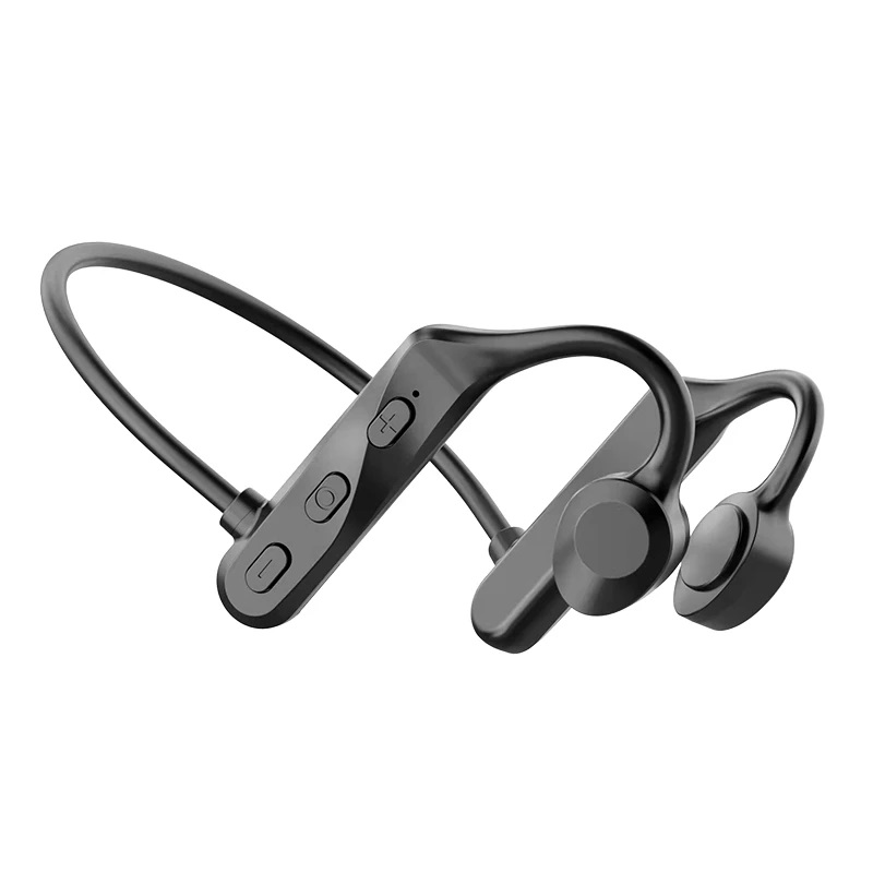 Wireless Bone Conduction Design Ear Hook Bluetooth Stereo HeadPHONEs Micro SD TF Card Slot for