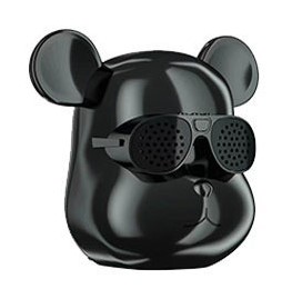 Cool SUNGLASSES Robot Bear Head Wireless Bluetooth Speaker B2 (Black)