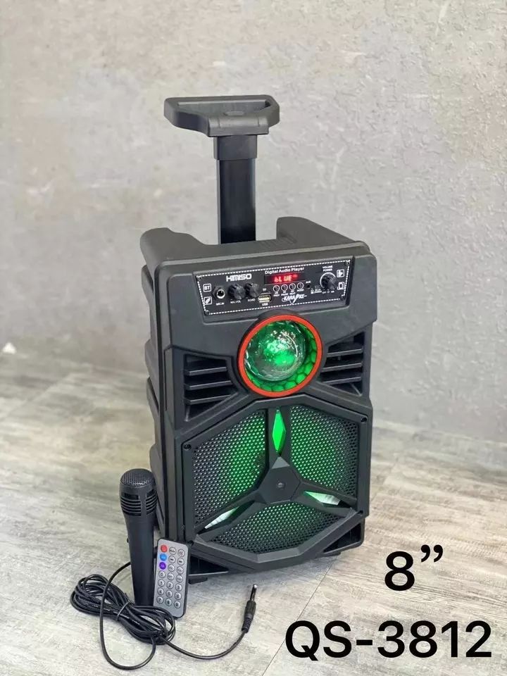 DISCO BALL Trolley RGB LED Lights Wireless Portable Bluetooth Speaker (Black)