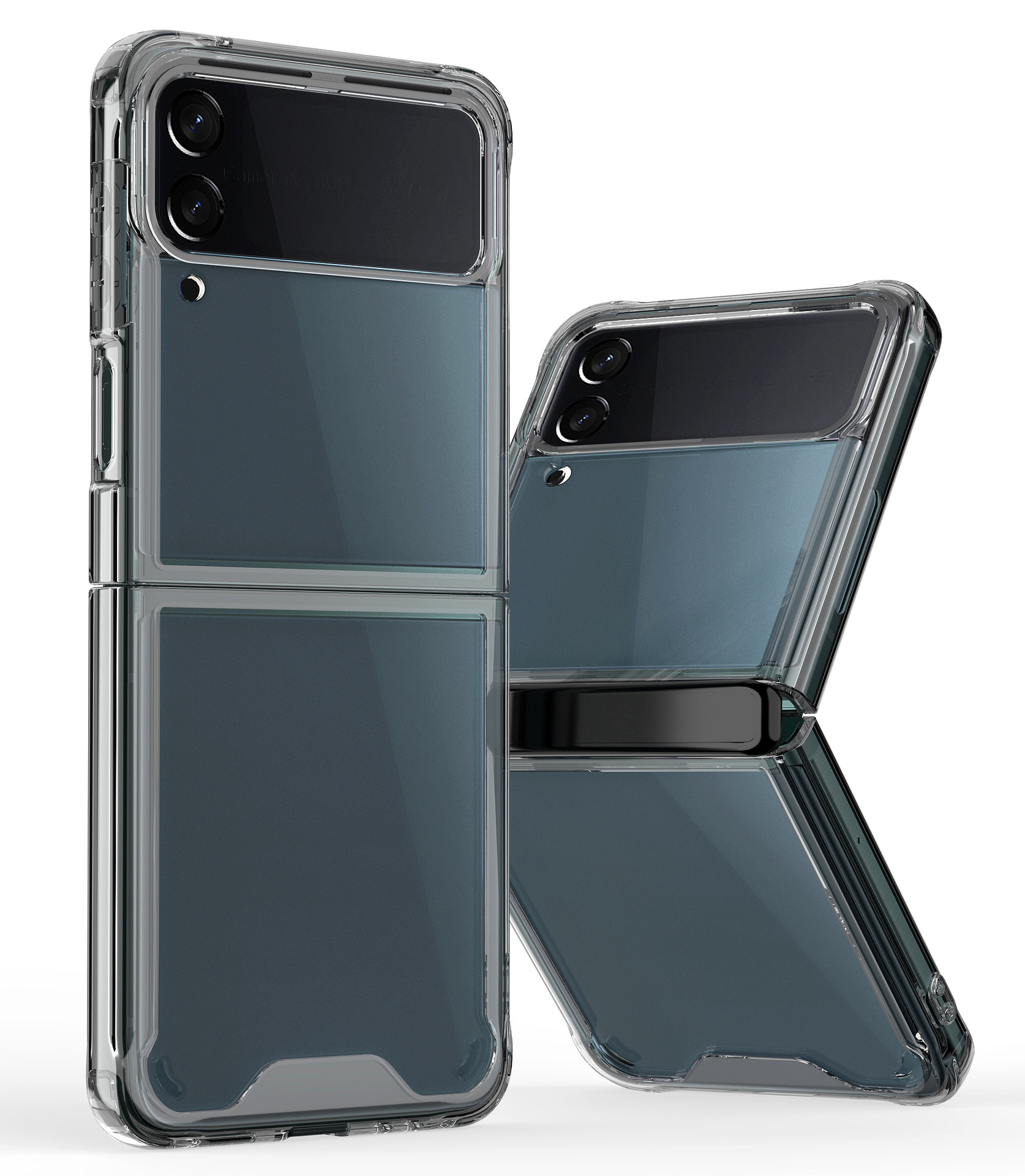 Clear Armor Hybrid Transparent Bumper Case for Samsung Galaxy Z Flip 3 5G (Smoke)
