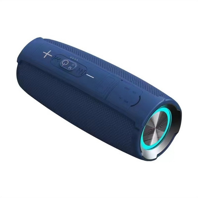 Bold Sound Drum Style LED Light Portable Wireless Bluetooth SPEAKER W2 (Blue)