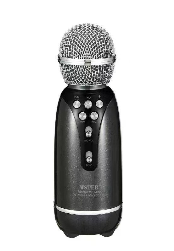 Karaoke Microphone Wireless Portable Handheld Bluetooth SPEAKER WS899 (Black)