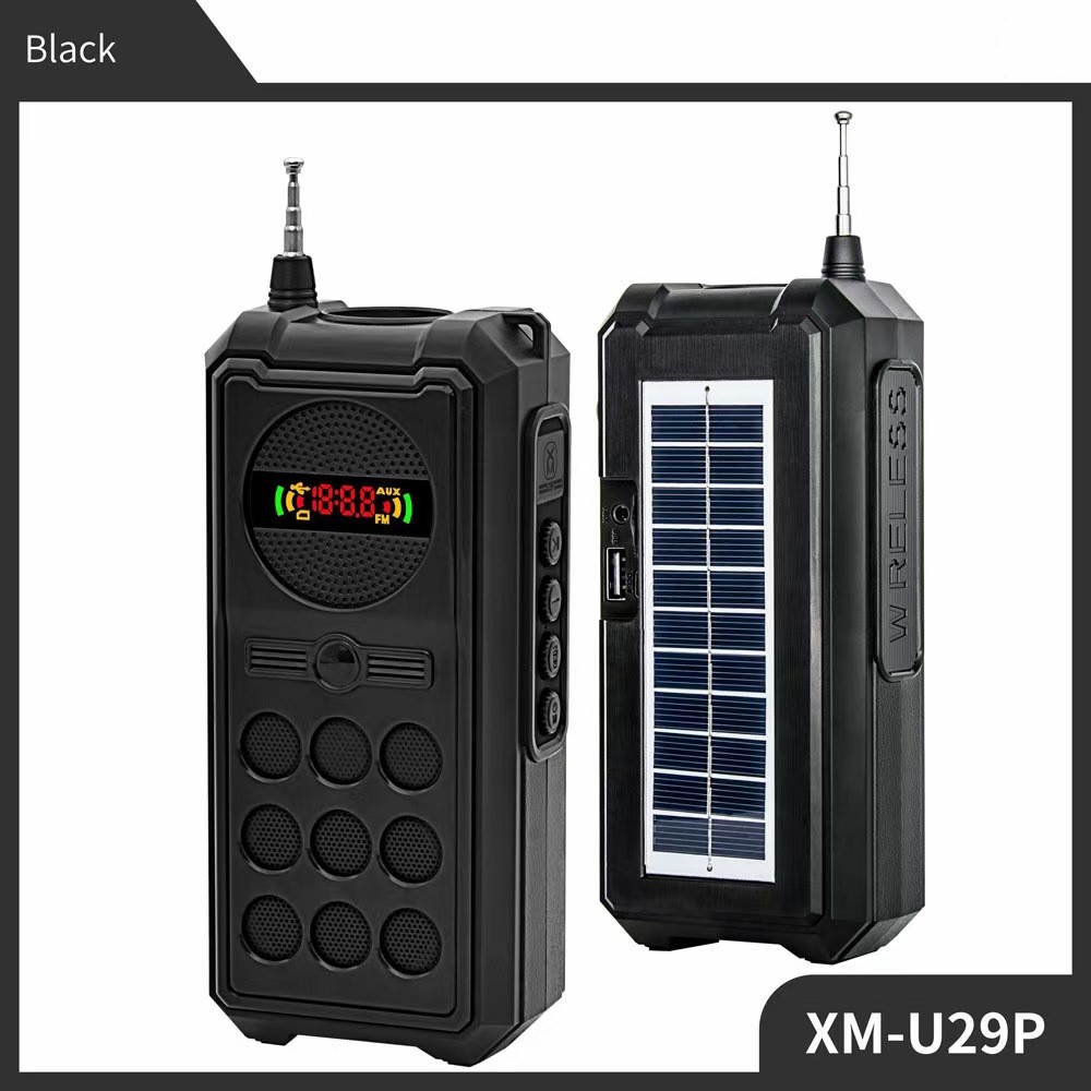 Rugged TELEPHONE Design FM Radio Portable Bluetooth Speaker XM-U29P (Black)