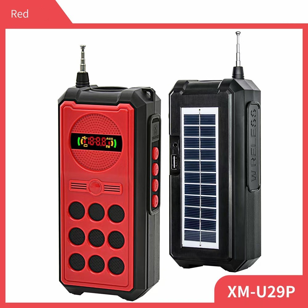 Rugged TELEPHONE Design FM Radio Portable Bluetooth Speaker XM-U29P (Red)