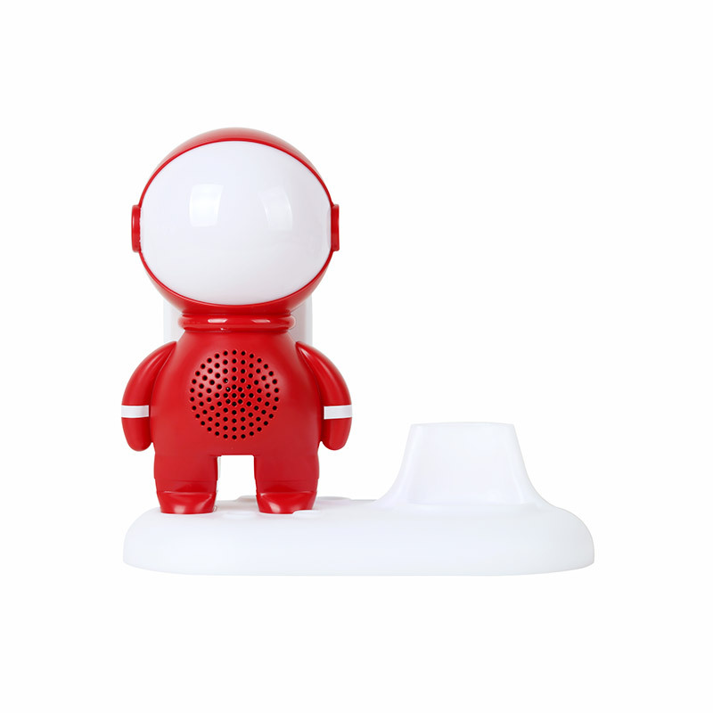 Mini Astronaut Portable Wireless Bluetooth SPEAKER with LED Light YM090 (Red)
